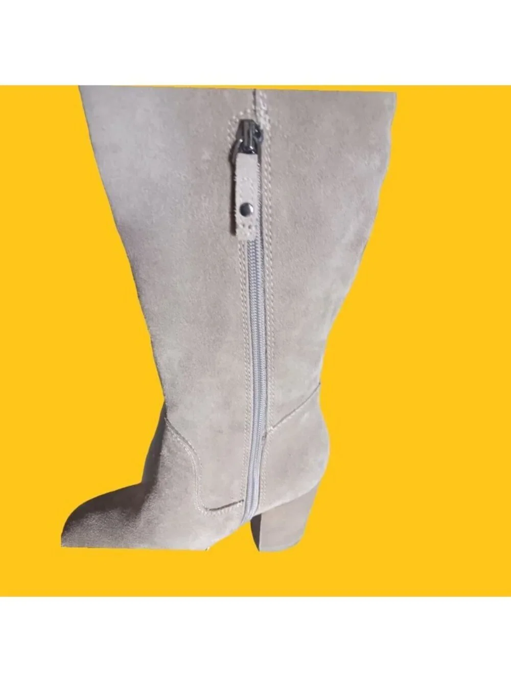 Kelsi Dagger Brooklyn Loganos Oil Cow Suede Over-The-Knee Boots Warn Grey 7M